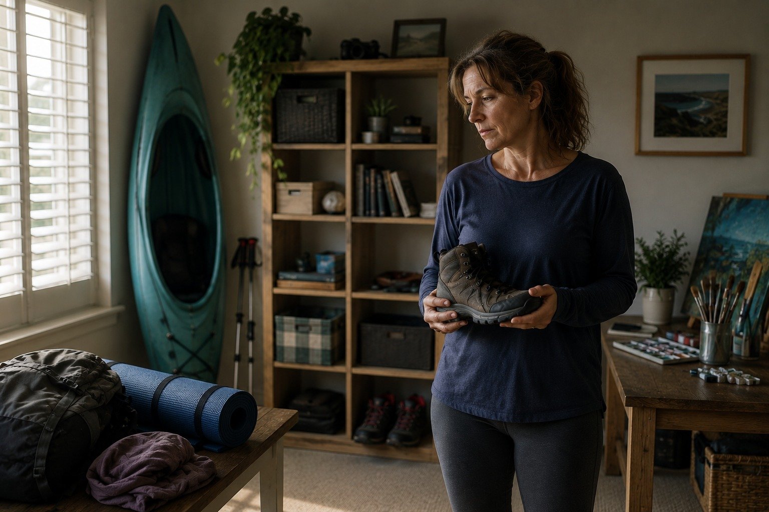Woman reflecting on activities and parts of life affected by injury