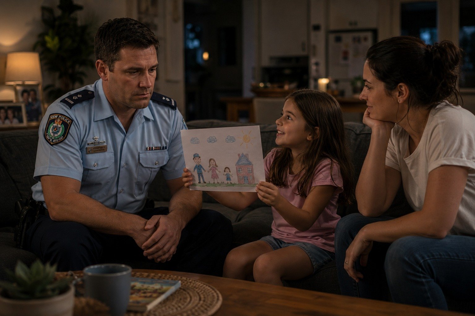 NSW police officer at home with family but emotionally distant